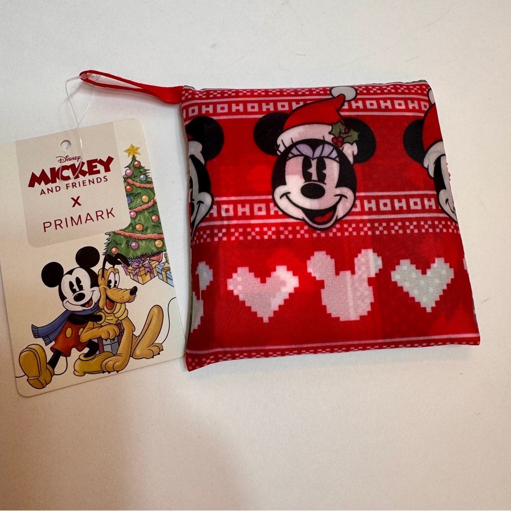 NWT Disney Mickey and Friends x Primark Christmas reusable tote bag.